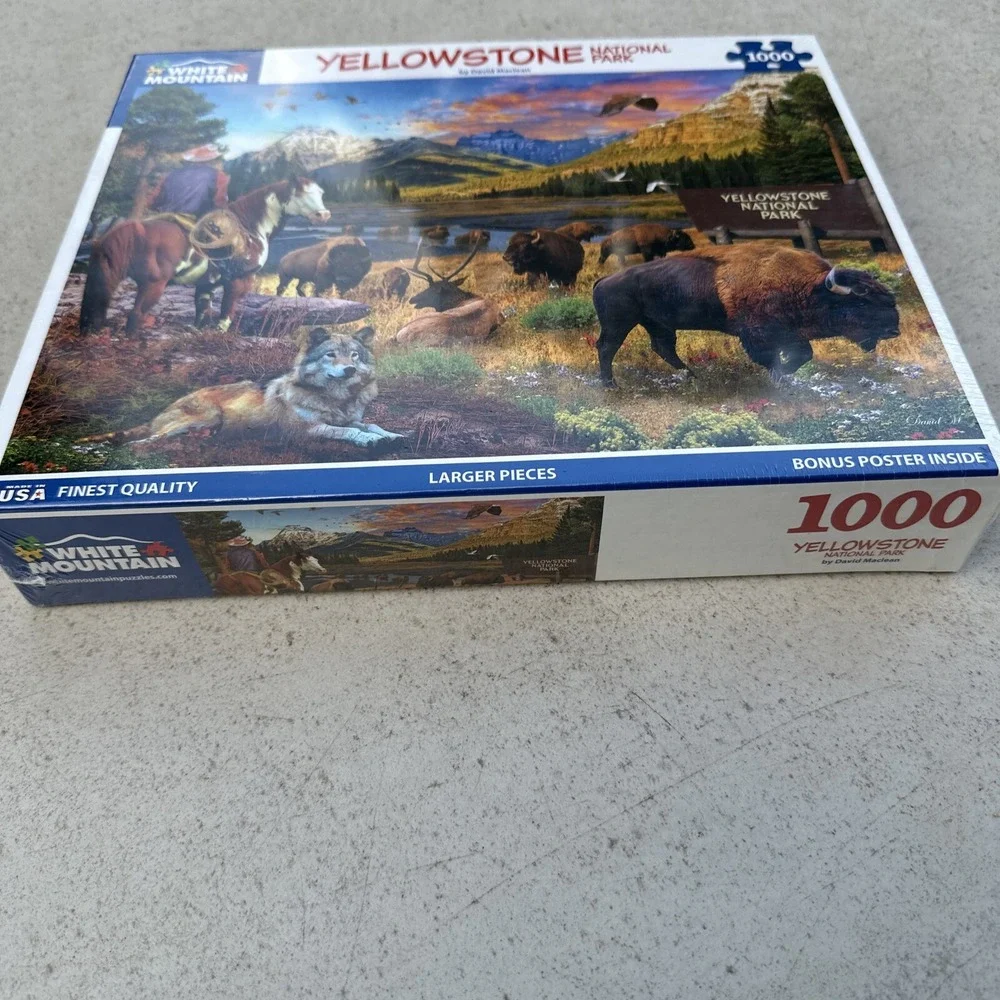 Yellowstone National Park White Mountain‎ 1000 Larger Piece Puzzle Shrinkwrapped